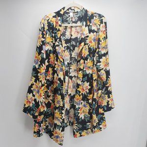 Ava & Viv | Floral Kimono | Black